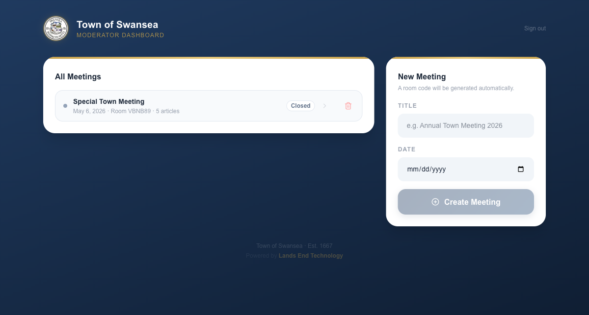 Moderator dashboard